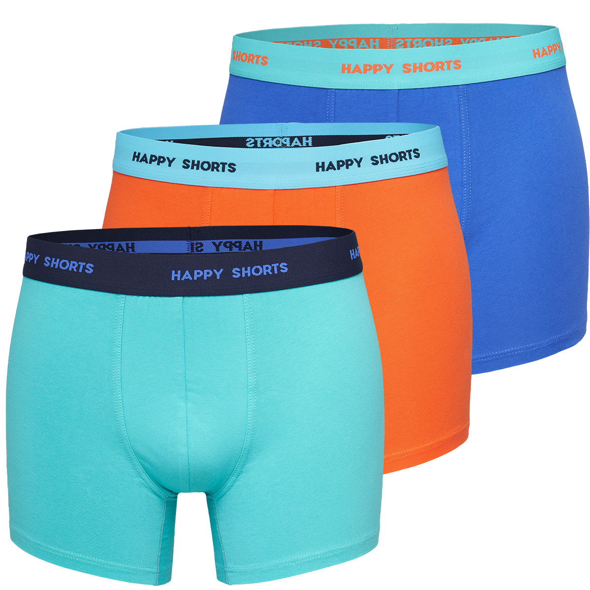 Happy Shorts Happy Shorts 3 Pack Boxershorts Heren D911 Effen Kleuren Neon
