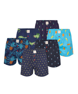 Phil & Co Wide Boxer Shorts Men 6-Pack Multipack with Print