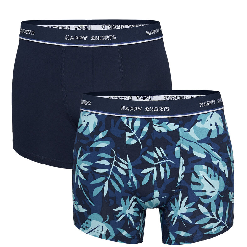 Happy Shorts Happy Shorts 2-Pack Boxershorts Heren Leaves Print