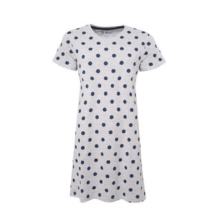 By Louise Women's Nightgown Short Sleeve Dotted Grey