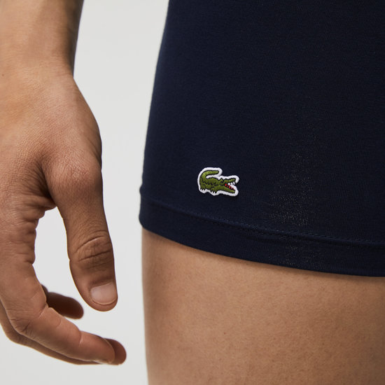 Lacoste Lacoste Classic Boxershorts Heren Navy/Blauw/Rood Trunks 3-Pack