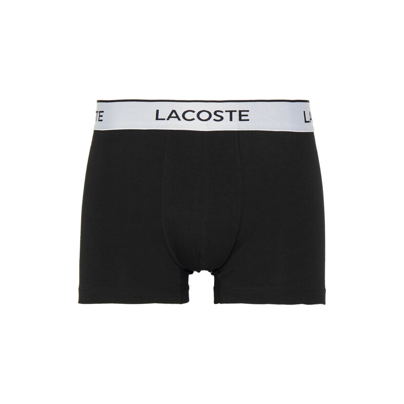 Lacoste Lacoste Boxershort Heren Met Contrasterende Tailleband 3-pack Zwart