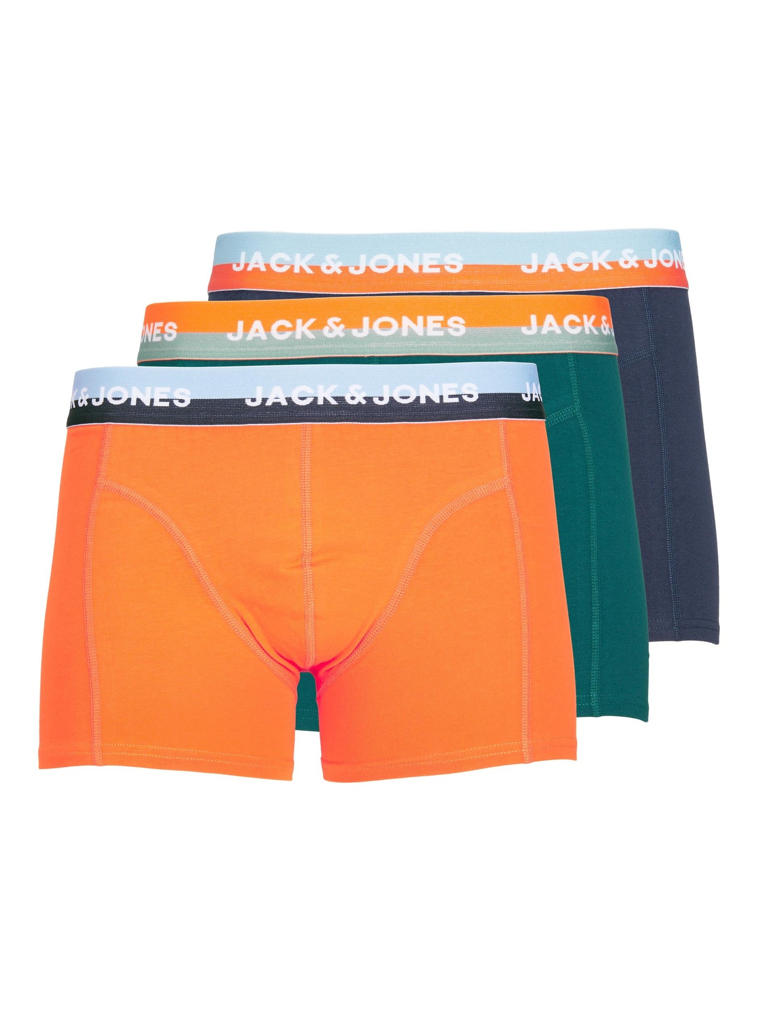 Jack Jones Jack Jones Effen Boxershorts Heren Trunks JACALEX 3 Pack Oranje