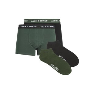 Jack & Jones JACBASIC SOLID WEEKENDSET Groen / Zwart 4-Delig