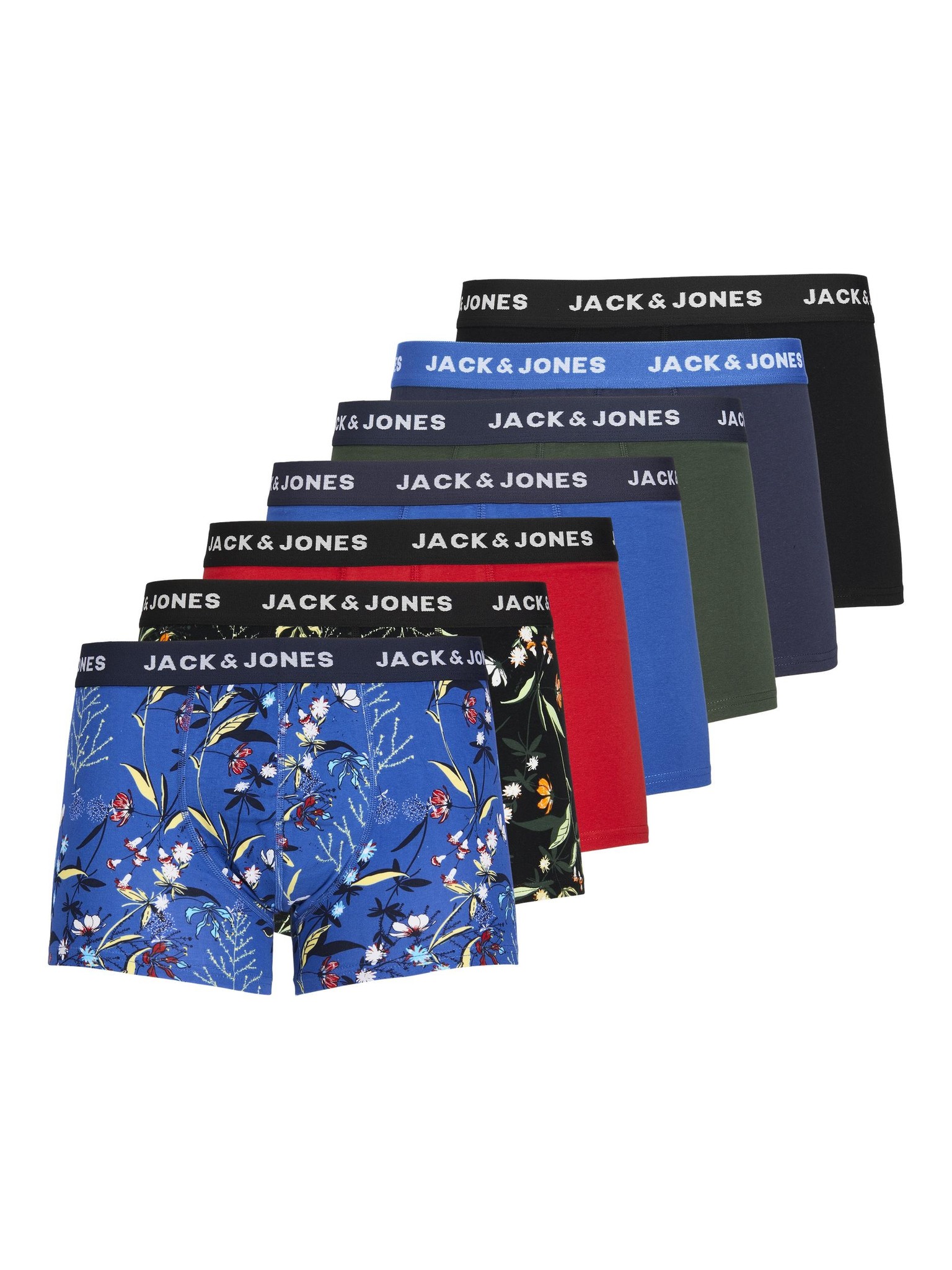 Jack Jones Jack Jones Effen Boxershorts Heren Trunks JACSMALL FLOWERS Print 7 Pack