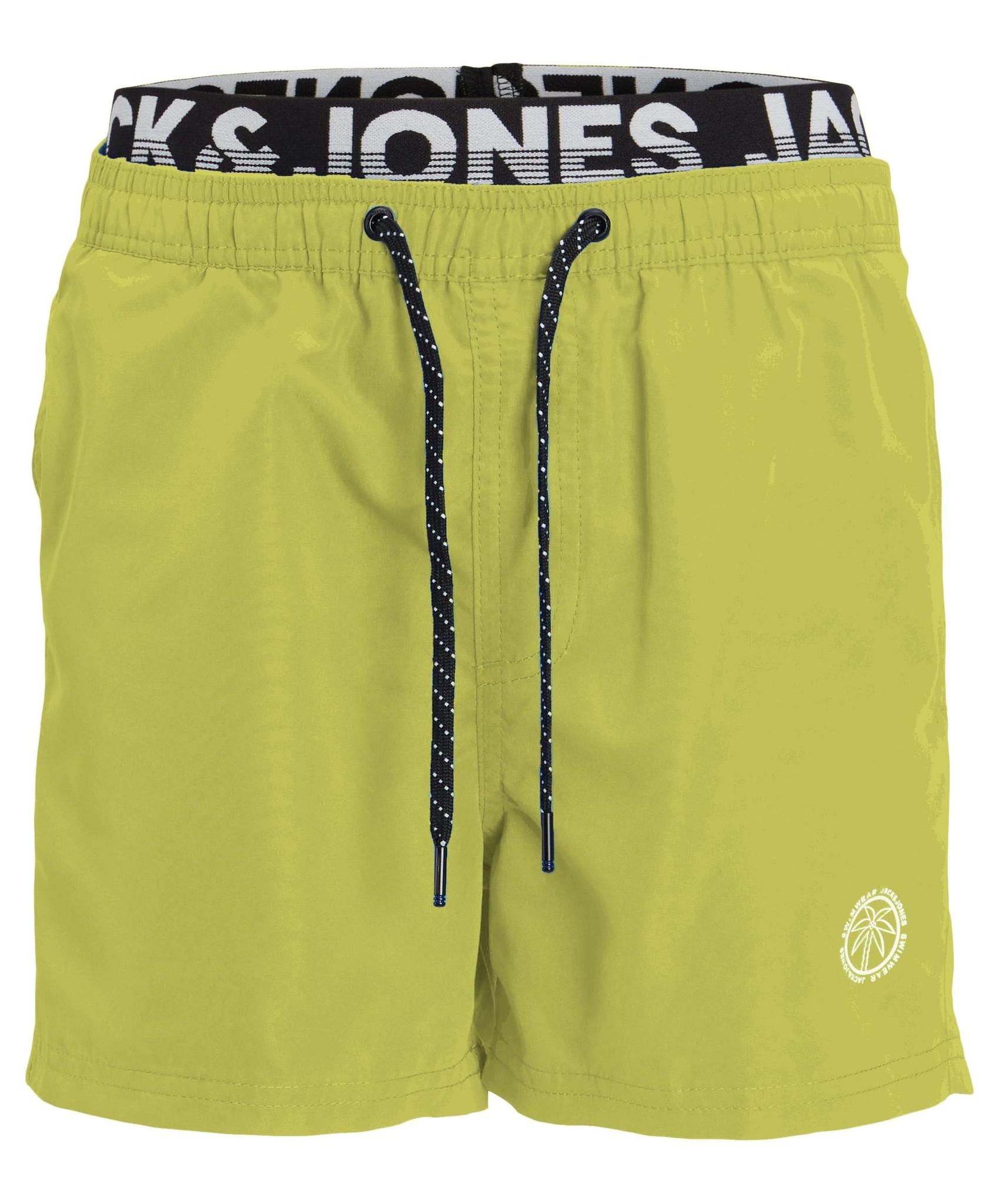 Jack Jones Junior Jack Jones Junior Zwemshorts Jongens JPSTFIJI Dubbele Waistband Lime Groen