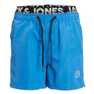 Jack & Jones Plus Size Zwemshorts Heren JPSTFIJI Dubbele Waistband Blauw