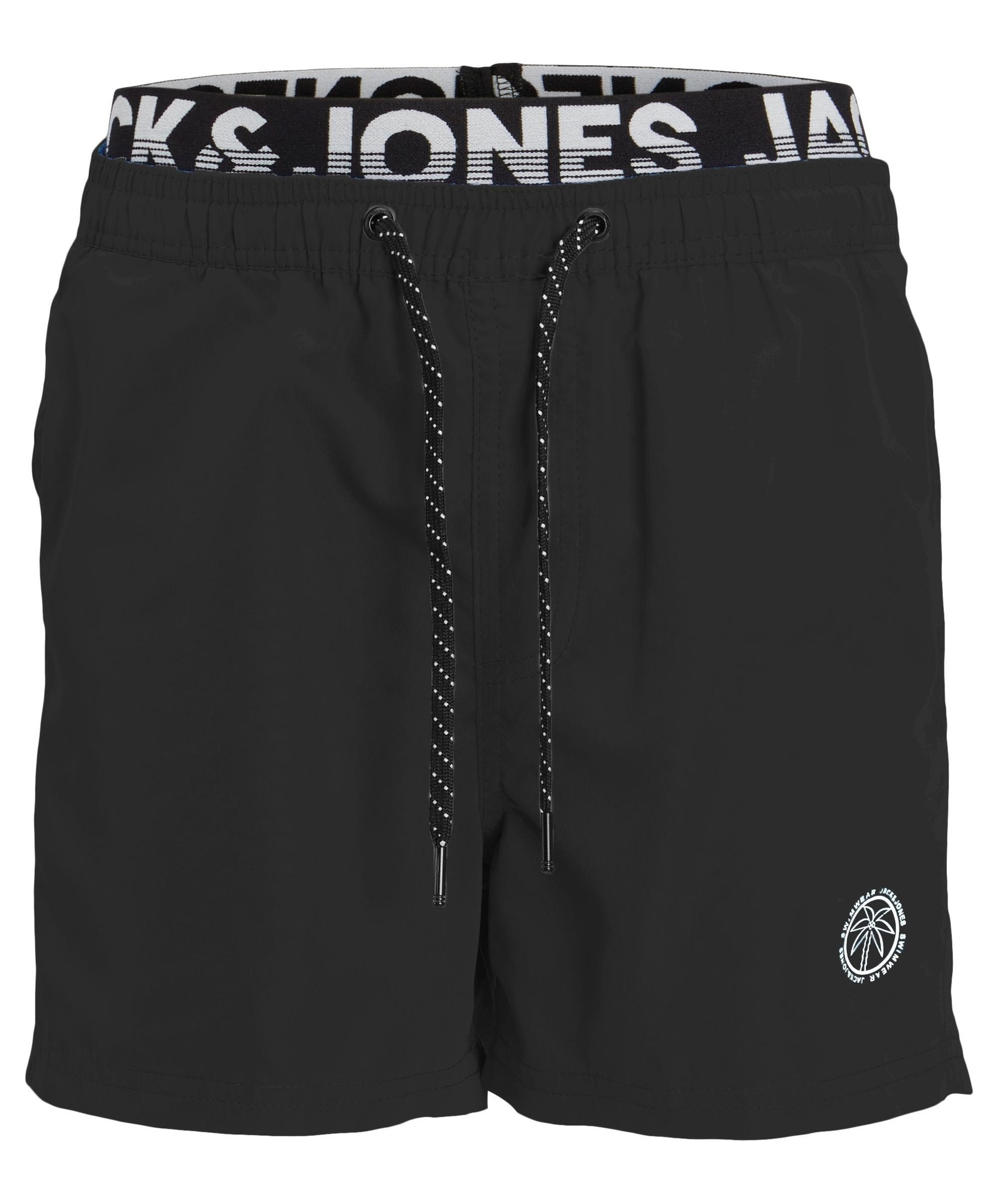 Jack Jones Jack Jones Plus Size Zwemshorts Heren JPSTFIJI Dubbele Waistband Zwart