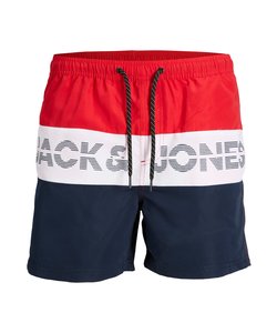 Jack & Jones Plus Size Swim Shorts COLORBLOCK Chinese Red