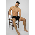 Phil & Co Phil & Co Wide Boxer Shorts Jersey Stretch Solid Black 6-Pack