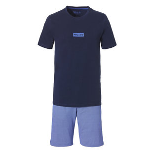 Phil & Co Shortama Men's Pajama Set Cotton Blue