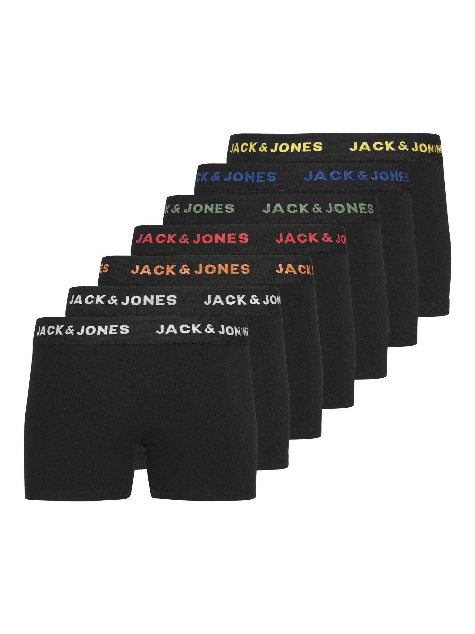 Jack Jones Junior Jack Jones Junior Boxershorts Jongens JACBASIC 7 Pack Zwart