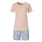 By Louise By Louise Ladies Pajama Sets Shortama + Top Soft Orange Flower