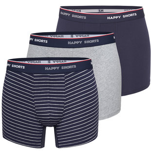 Happy Shorts 3-Pack Boxer Shorts Men Maritim Striped