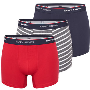 Happy Shorts 3-Pack Boxershorts Heren Maritim Gestreept