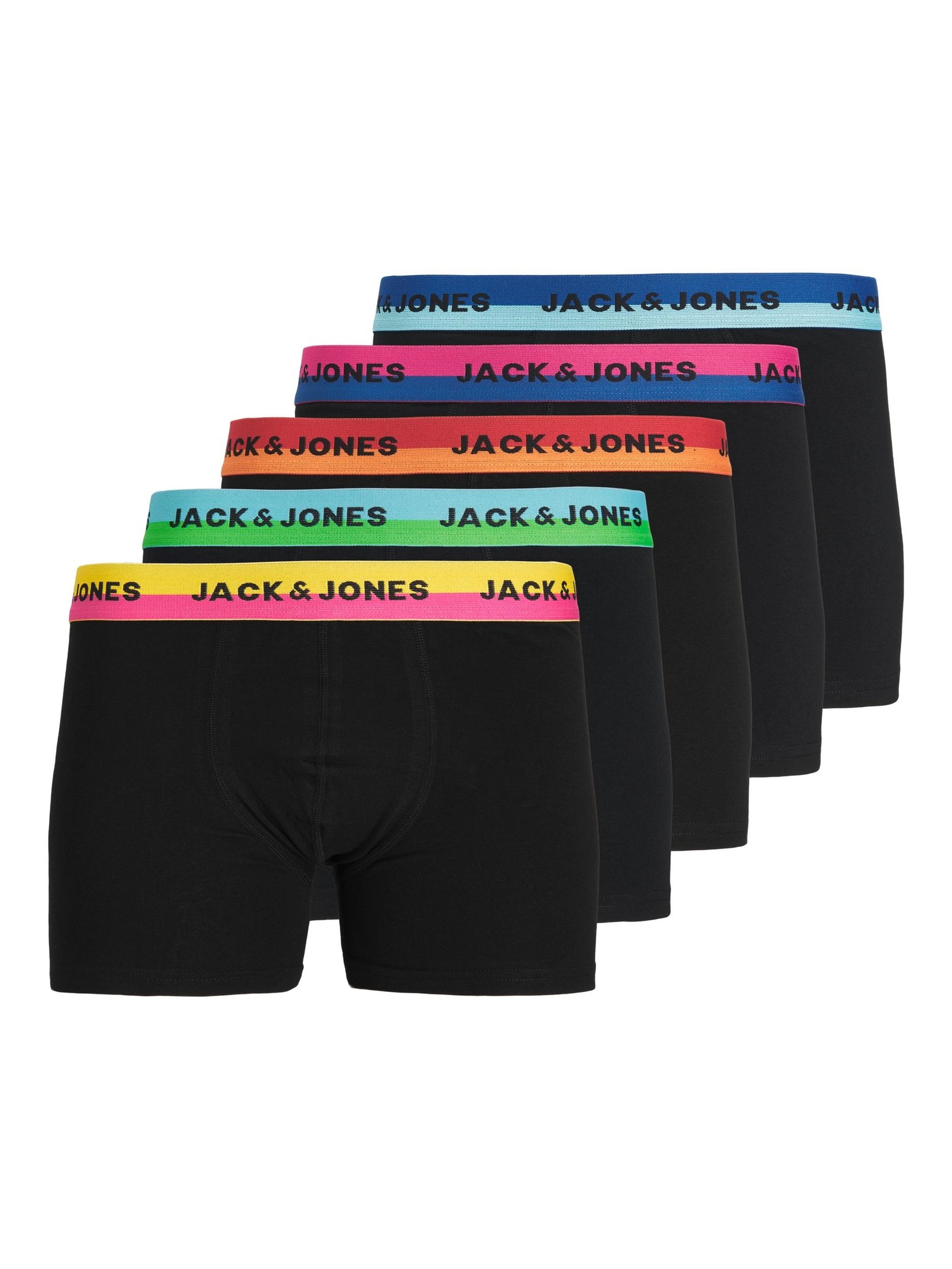 Jack Jones Junior Jack Jones Junior Boxershorts Jongens JACCOLOR 5 Pack Zwart