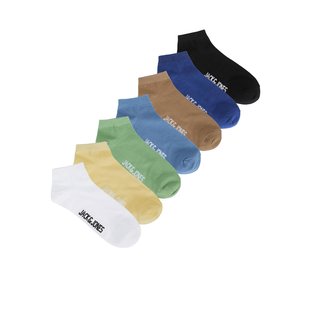 Jack & Jones Junior Boys JACROMAN Kids Ankle Socks 7-pack