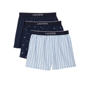 Lacoste Wide Boxer Shorts Men Logo + Print Crocodile 3-pack