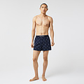 Lacoste Lacoste Wijde Boxershort Heren Logo + Opdruk Krokodil 3-pack Blauw