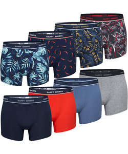 Happy Shorts Boxershorts Heren Met Print 8-Pack