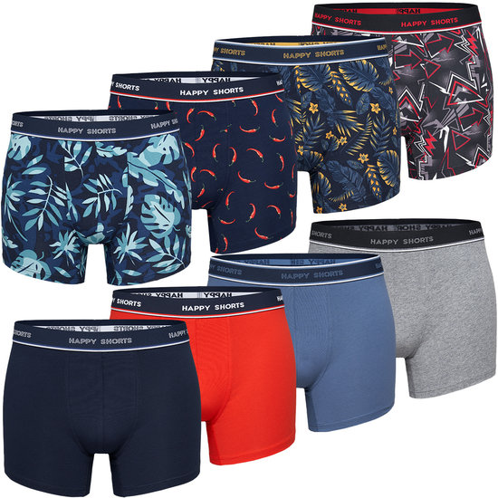 Happy Shorts Happy Shorts Boxershorts Men With Print 8-Pack