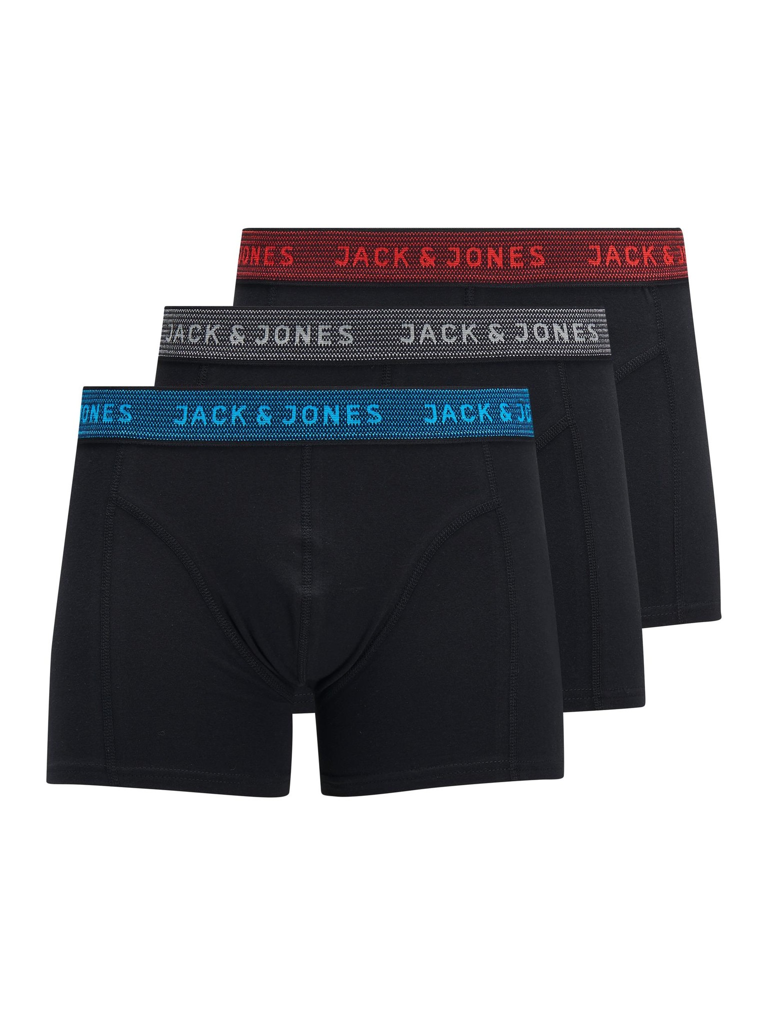 Jack Jones Junior Jack Jones Junior Zwarte Boxershorts Jongens JACWAISTBAND 3 Pack
