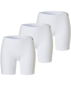 Apollo Seamless Dames Short Bamboe Wit 3-Pack