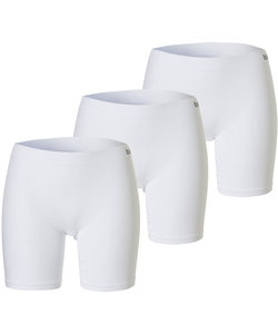 Apollo Seamless Ladies Long Short Bamboo Underwear White 3-Pack