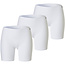 Apollo Apollo Seamless Dames Short Bamboe Onderboek Met Pijpjes Naadloos Wit 3-Pack