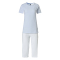 By Louise By Louise Women's Capri Short Pajama Set Blue / White