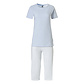 By Louise By Louise Women's Capri Short Pajama Set Blue / White