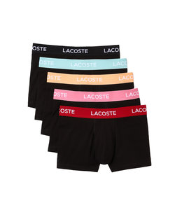 Lacoste Casual Boxer Shorts Men Multipack Solid Black 5-Pack