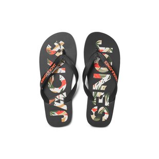 Jack & Jones Flip Flops Mens JFWLOGO Palm Print Black