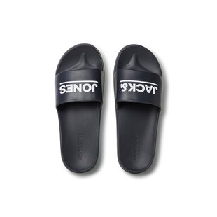 Jack & Jones JFWOLLIE SLIDER Logo Badslipper Antraciet