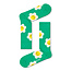 Happy Socks Happy Socks Dames Sokken Met Print Smiley Daisy Sock Groen
