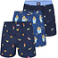 Happy Shorts Happy Shorts 3-Pack Wijde Boxershorts Heren Met Print - NEW FIT