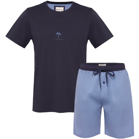 Phil & Co Phil & Co Shortama Mens Short Pajama Set Blue