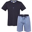 Phil & Co Phil & Co Shortama Heren Korte Pyjama Set Blauw