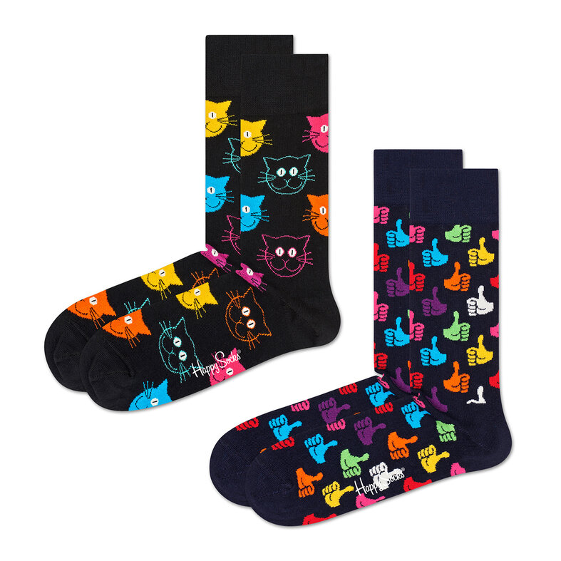 Happy Socks Happy Socks Women Men Socks Classic Cat Socks 2-Pack