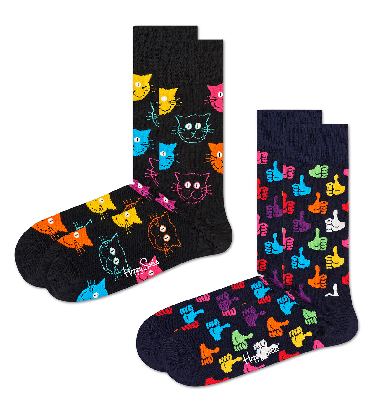 Happy Socks Happy Socks Dames Heren Sokken Classic Cat Socks 2 Pack