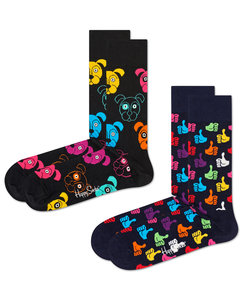 Happy Socks Women Men Socks Classic Dog Socks 2-Pack