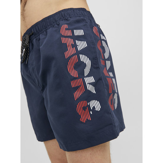 Jack & Jones Jack & Jones Swim Shorts Men JPSTFIJI SPLICELOGO Solid Blue Navy Blazer