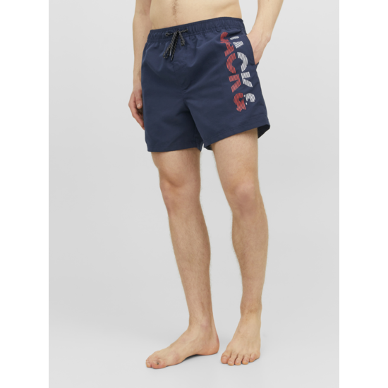 Jack & Jones Jack & Jones Swim Shorts Men JPSTFIJI SPLICELOGO Solid Blue Navy Blazer