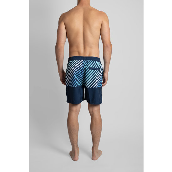 Happy Shorts Happy Shorts Men's Swimming Shorts Water Color Stripes Blue