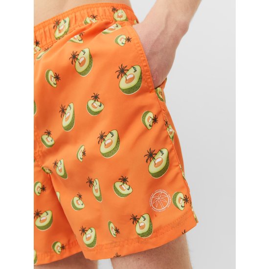 Jack & Jones Jack & Jones Swim Shorts Men JPSTFIJI Orange Avocado Print