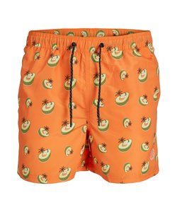 Jack & Jones Swim Shorts Men JPSTFIJI Orange Avocado Print