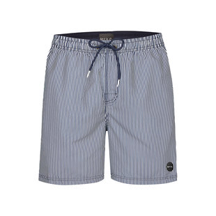 Phil & Co Heren Zwemshort Gestreept Blauw / Wit