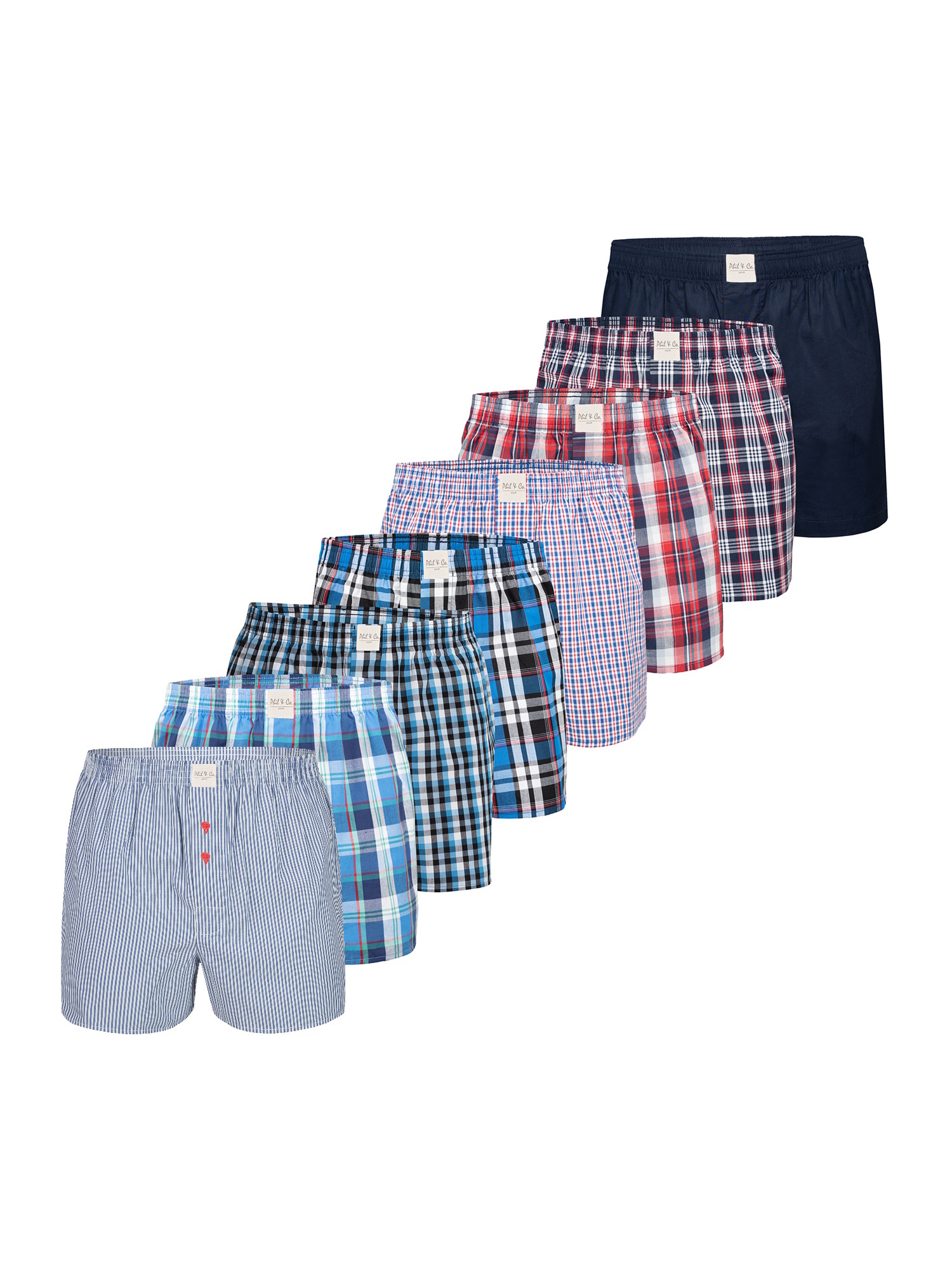 Phil Co Phil Co Wijde Boxershorts Heren Core Multipack 8 Pack