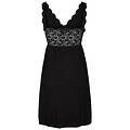 By Louise By Louise Slip Dress Ladies Nightgown With Lace Black