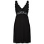 By Louise By Louise Slipdress Dames Nachthemd Met Kant Zwart